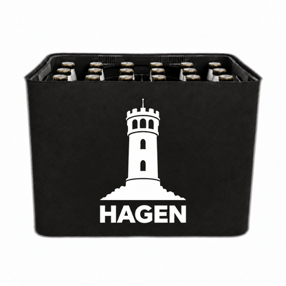 KistenBlende Hagen Stadt Silhouette 2 auf Bierkasten