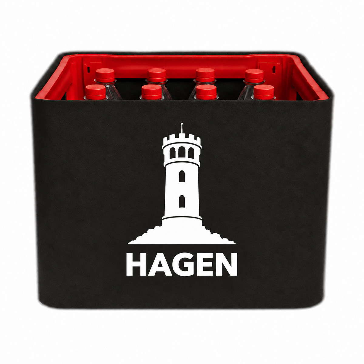 KistenBlende Hagen Stadt Silhouette 2 auf Limonadenkiste PET