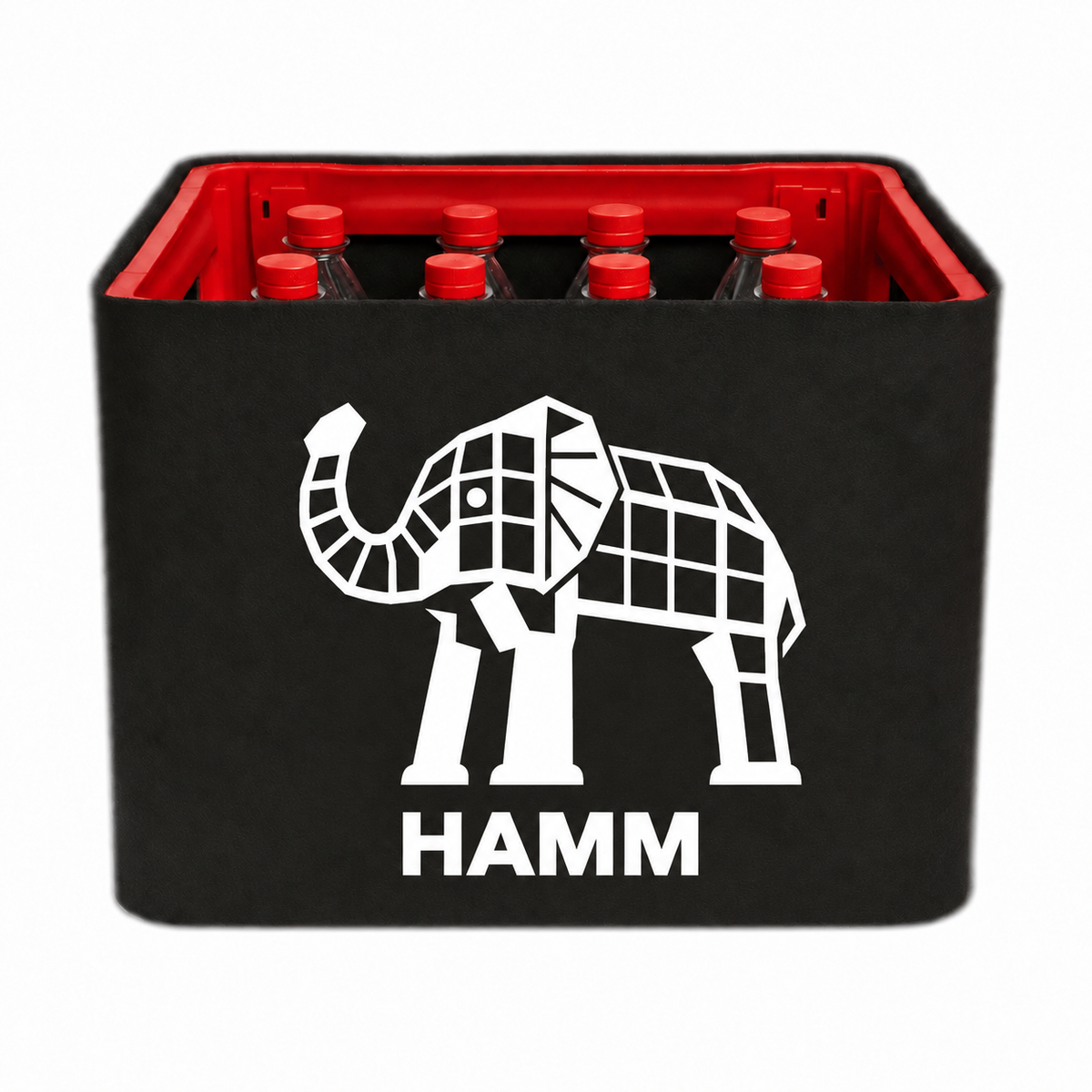 KistenBlende Hamm Stadt Silhouette 2 auf Limonadenkiste PET