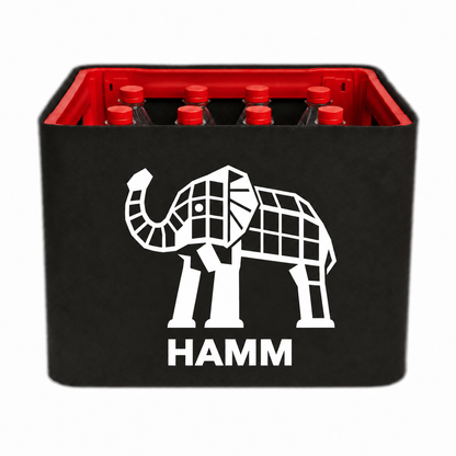 KistenBlende Hamm Stadt Silhouette 2 auf Limonadenkiste PET