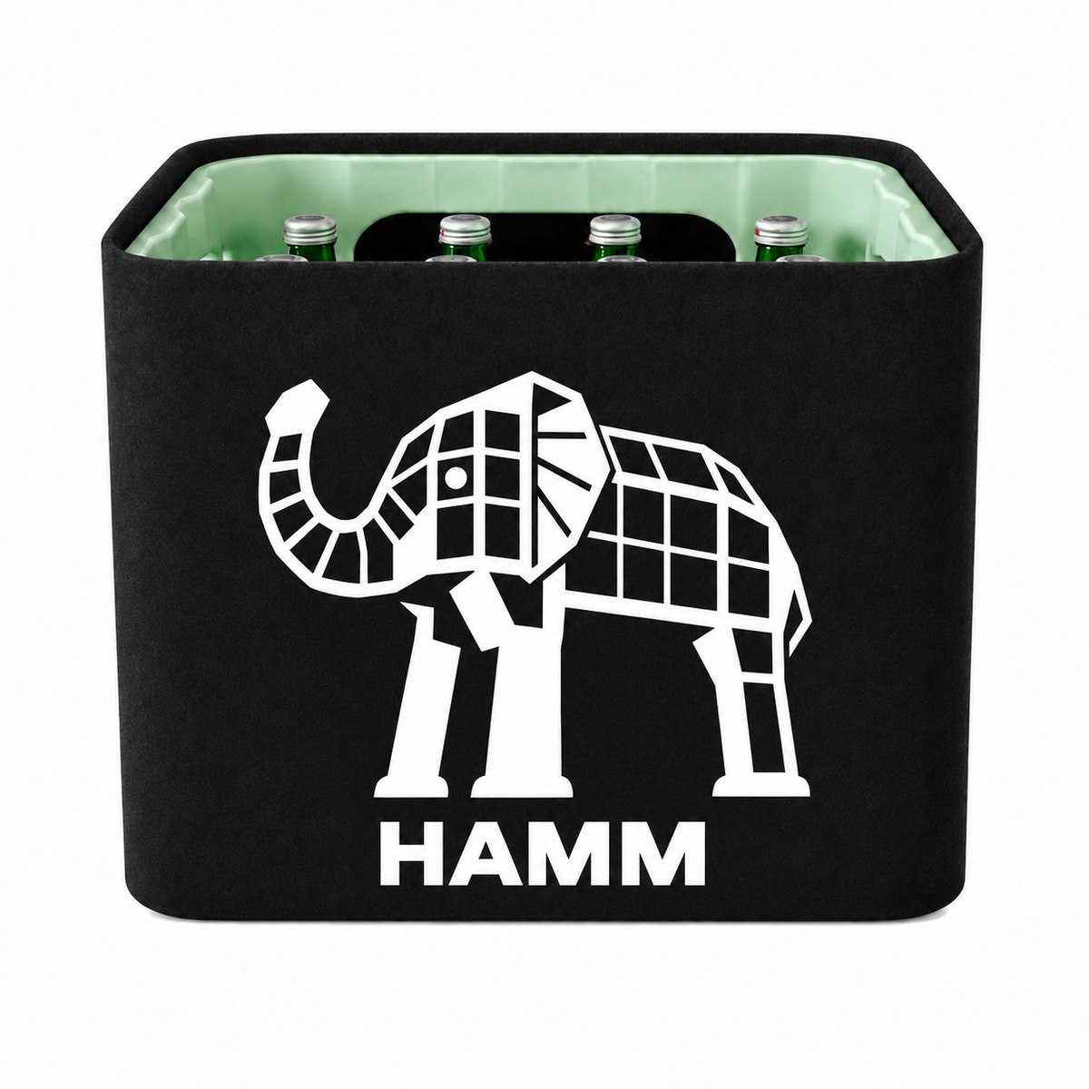 KistenBlende Hamm Stadt Silhouette 2 auf Wasserkiste Glas