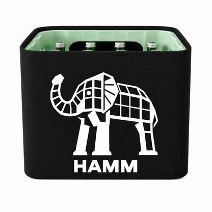 KistenBlende Hamm Stadt Silhouette 2 auf Wasserkiste Glas