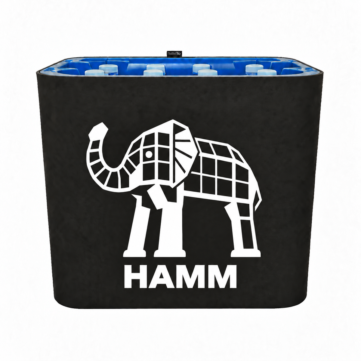 KistenBlende Hamm Stadt Silhouette 2 auf Wasserkiste PET