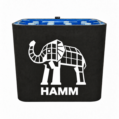 KistenBlende Hamm Stadt Silhouette 2 auf Wasserkiste PET