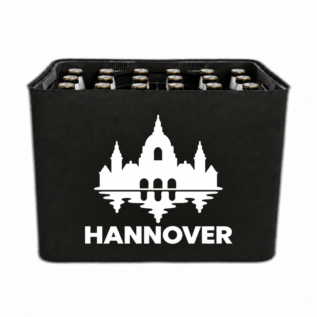 KistenBlende Hannover Stadt Silhouette 2 auf Bierkasten