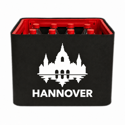 KistenBlende Hannover Stadt Silhouette 2 auf Limonadenkiste PET