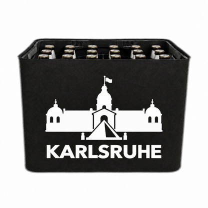 KistenBlende Karlsruhe Stadt Silhouette 2 auf Bierkasten