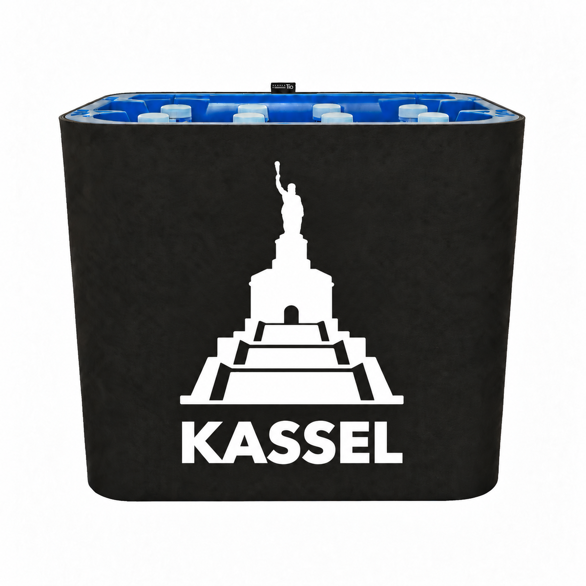 KistenBlende Kassel Stadt Silhouette 2 auf Wasserkiste PET