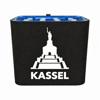 KistenBlende Kassel Stadt Silhouette 2 auf Wasserkiste PET
