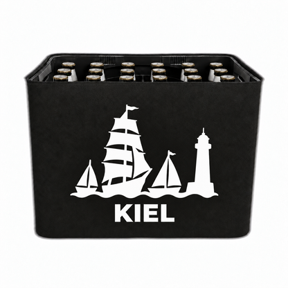 KistenBlende Kiel Stadt Silhouette 2 auf Bierkasten