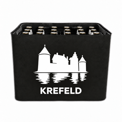 KistenBlende Krefeld Stadt Silhouette 2 auf Bierkasten