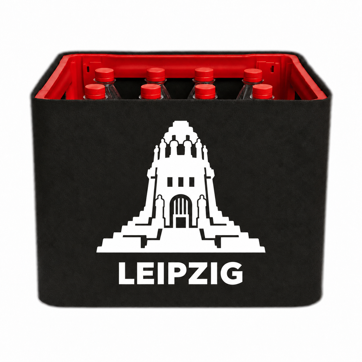 KistenBlende Leipzig Stadt Silhouette 2 auf Limonadenkiste PET
