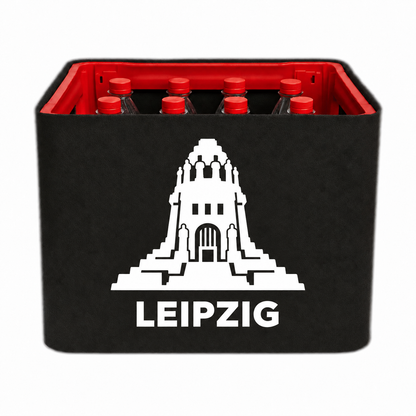 KistenBlende Leipzig Stadt Silhouette 2 auf Limonadenkiste PET