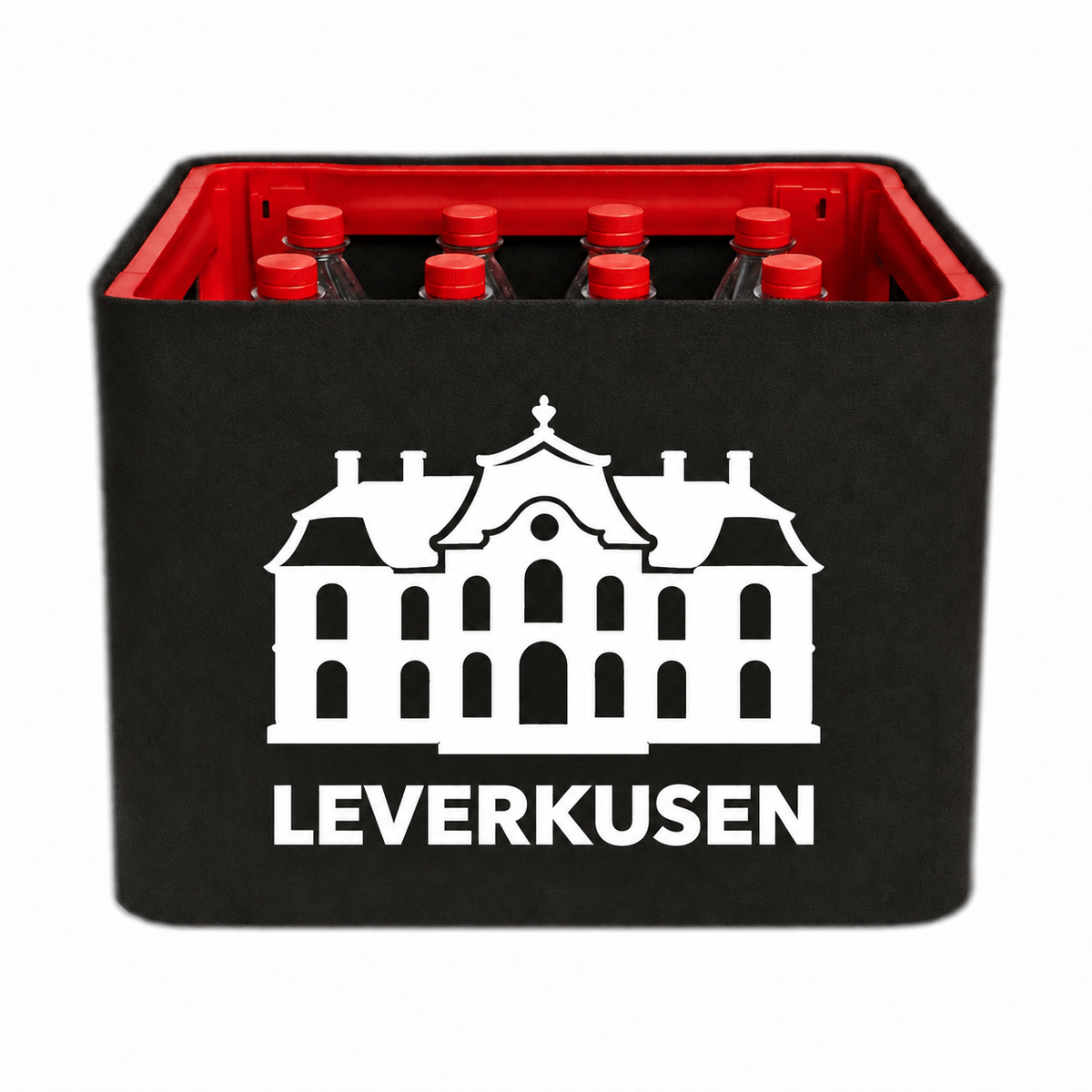 KistenBlende Leverkusen Stadt Silhouette 2 auf Limonadenkiste PET