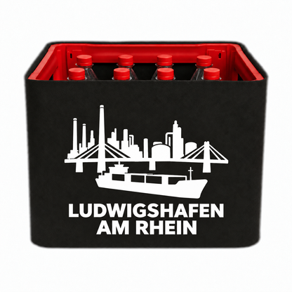 KistenBlende Ludwigshafen am Rhein Stadt Silhouette 2 auf Limonadenkiste PET