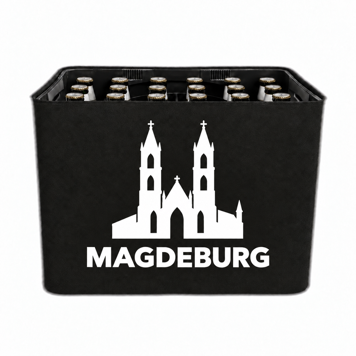 KistenBlende Magdeburg Stadt Silhouette 2 auf Bierkasten