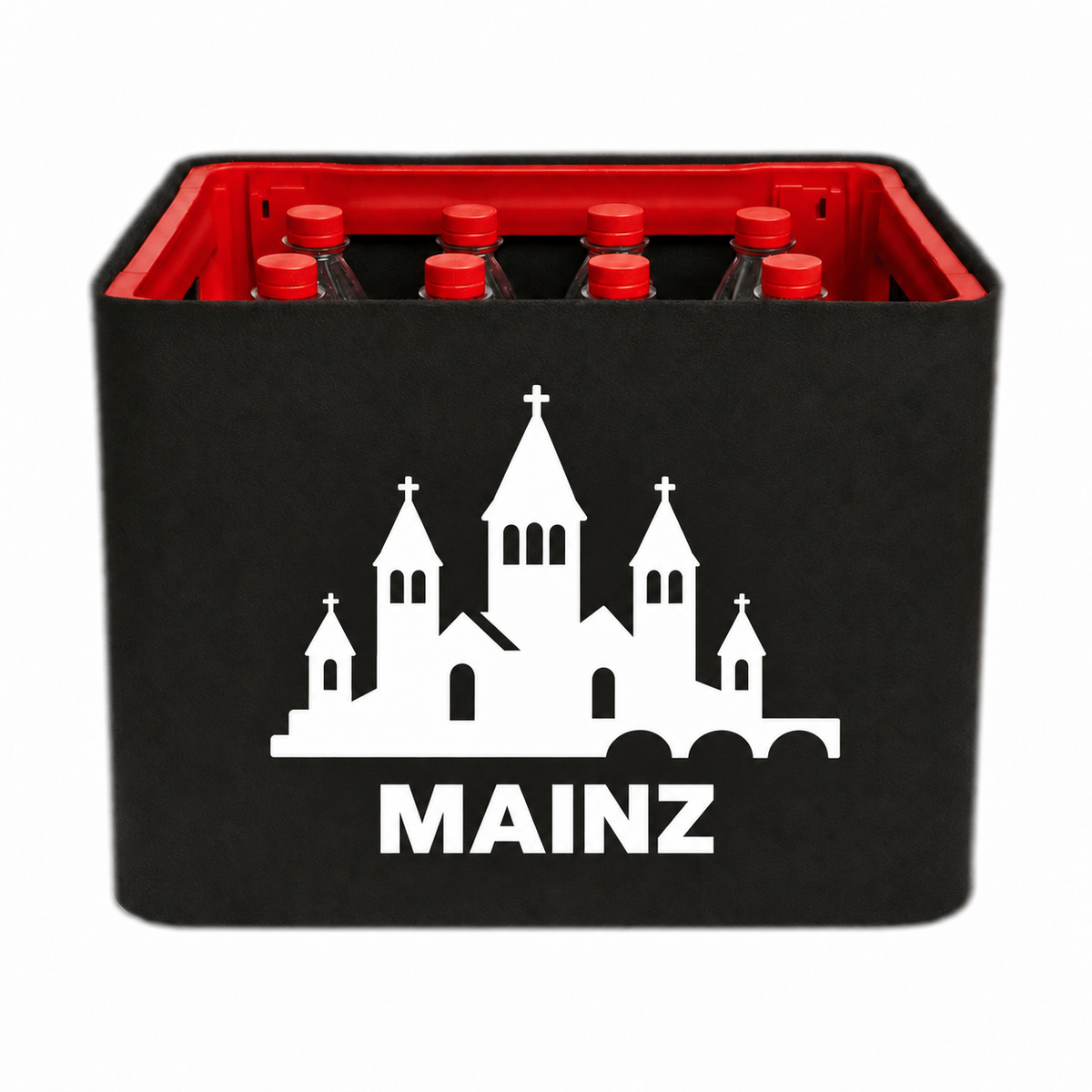 KistenBlende Mainz Stadt Silhouette 2 auf Limonadenkiste PET