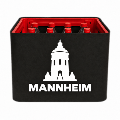 KistenBlende Mannheim Stadt Silhouette 2 auf Limonadenkiste PET