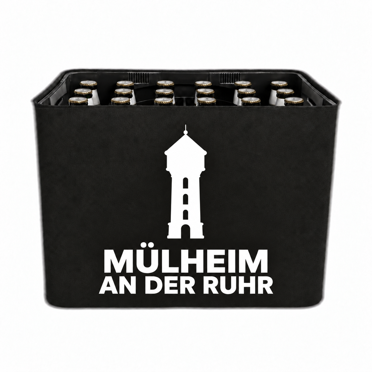 KistenBlende Mülheim an der Ruhr Stadt Silhouette 2 auf Bierkasten