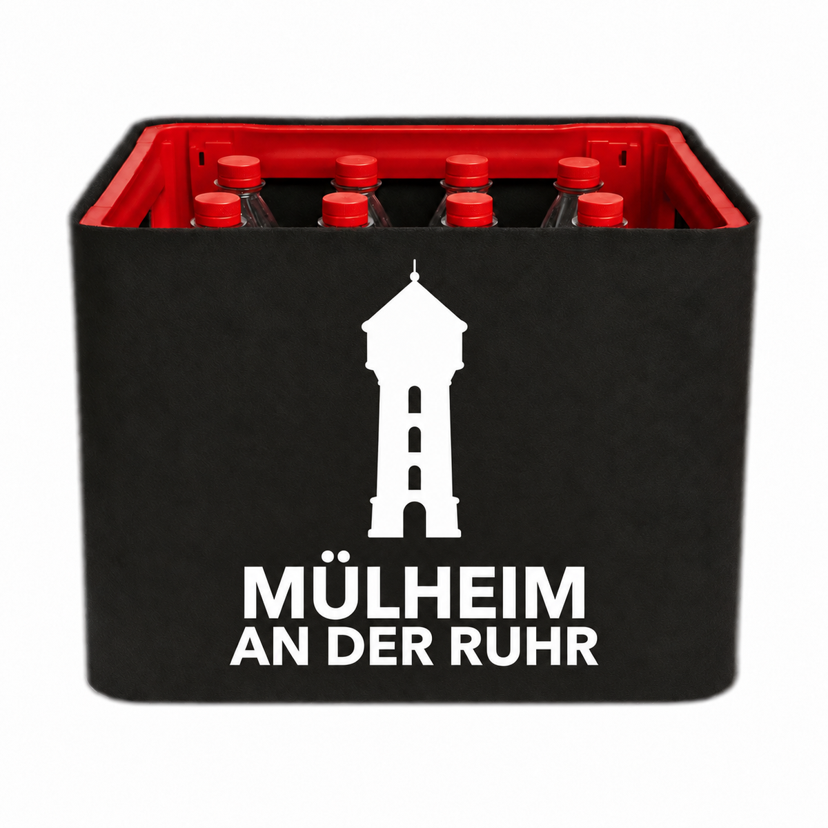 KistenBlende Mülheim an der Ruhr Stadt Silhouette 2 auf Limonadenkiste PET