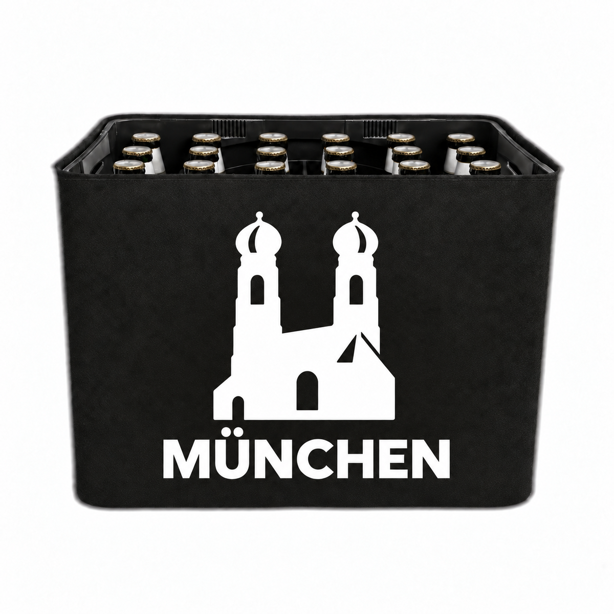 KistenBlende München Stadt Silhouette 2 auf Bierkasten
