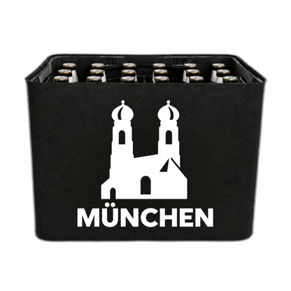 KistenBlende München Stadt Silhouette 2 auf Bierkasten