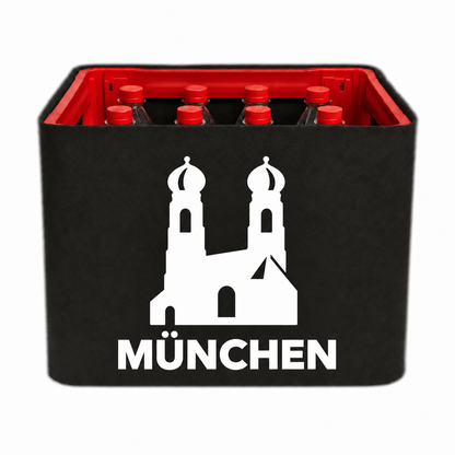 KistenBlende München Stadt Silhouette 2 auf Limonadenkiste PET