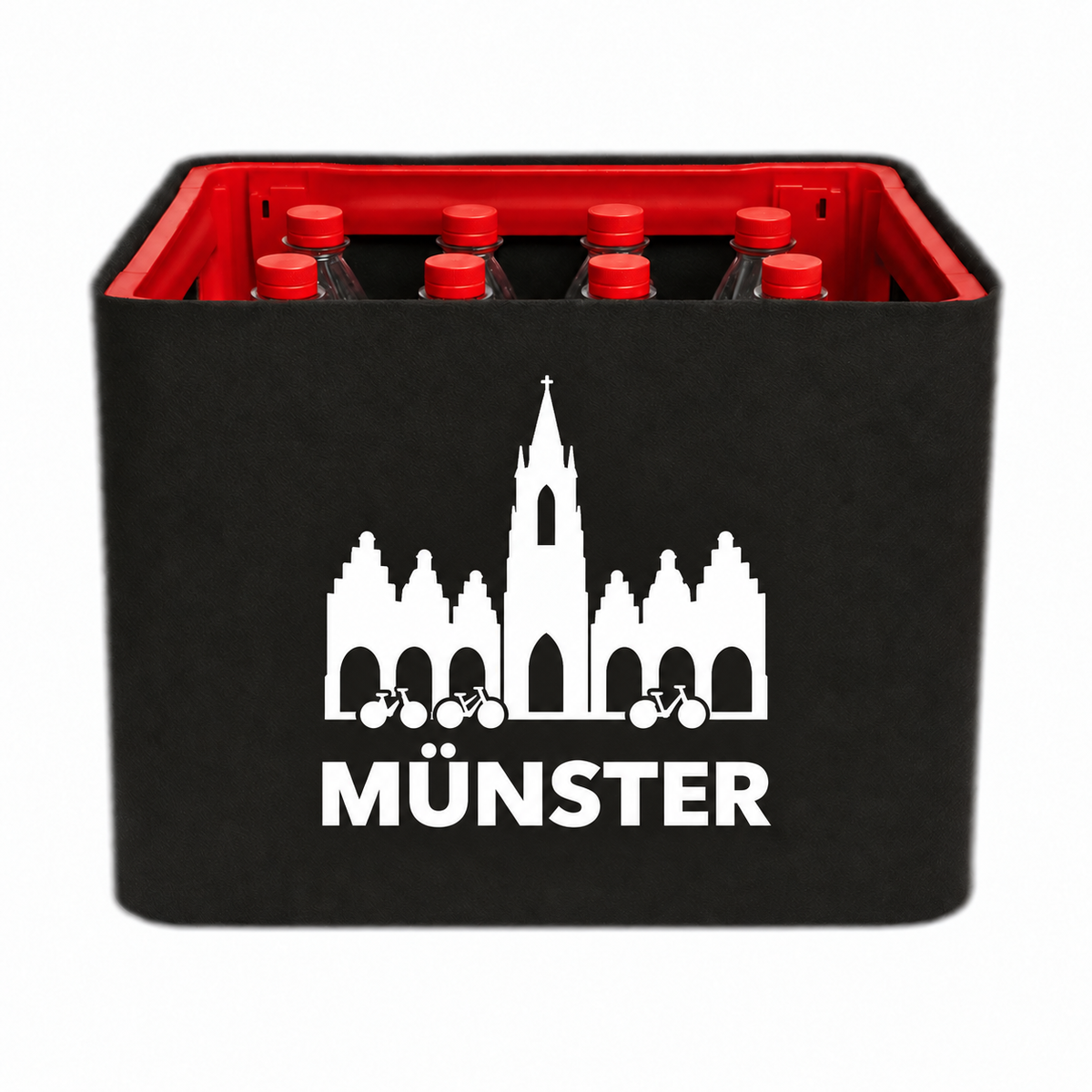 KistenBlende Münster Stadt Silhouette 2 auf Limonadenkiste PET