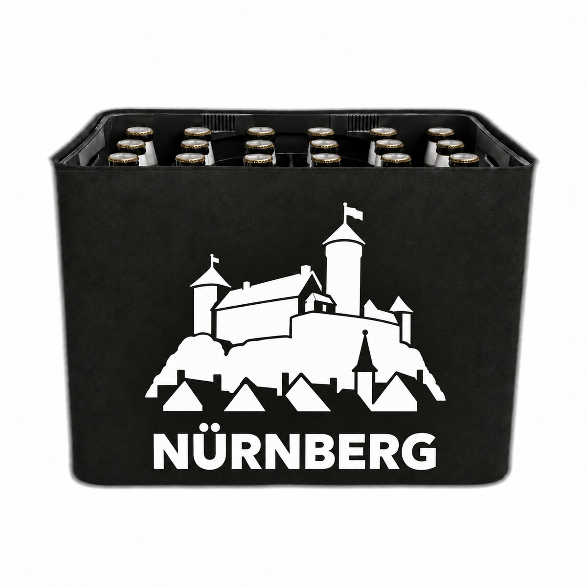 KistenBlende Nürnberg Stadt Silhouette 2 auf Bierkasten