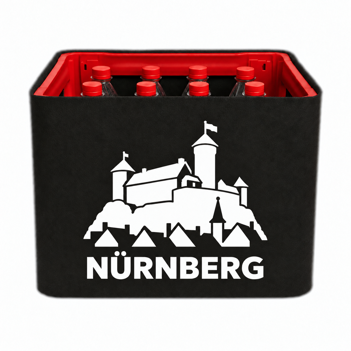 KistenBlende Nürnberg Stadt Silhouette 2 auf Limonadenkiste PET