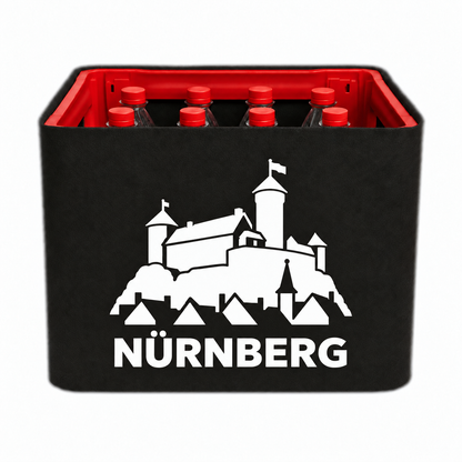 KistenBlende Nürnberg Stadt Silhouette 2 auf Limonadenkiste PET
