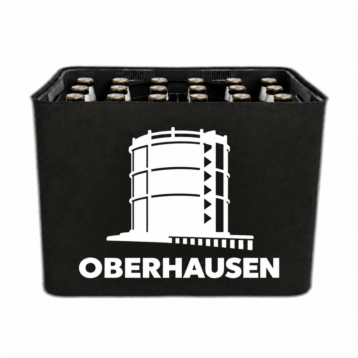 KistenBlende Oberhausen Stadt Silhouette 2 auf Bierkasten