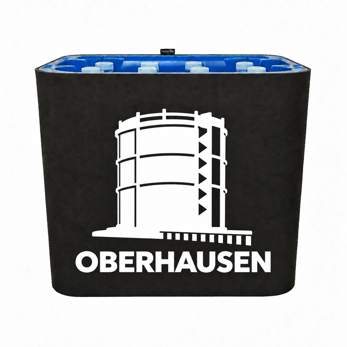 KistenBlende Oberhausen Stadt Silhouette 2 auf Wasserkiste PET