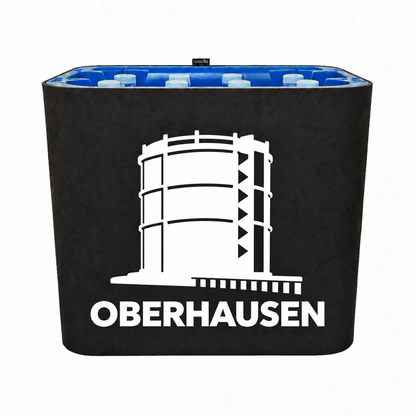 KistenBlende Oberhausen Stadt Silhouette 2 auf Wasserkiste PET