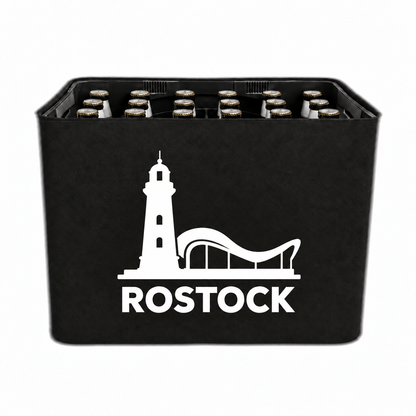 KistenBlende Rostock Stadt Silhouette 2 auf Bierkasten