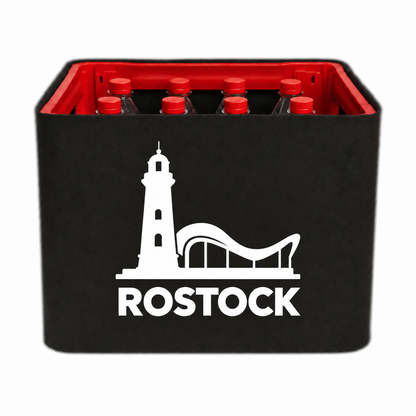 KistenBlende Rostock Stadt Silhouette 2 auf Limonadenkiste PET