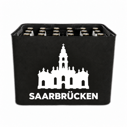 KistenBlende Saarbrücken Stadt Silhouette 2 auf Bierkasten