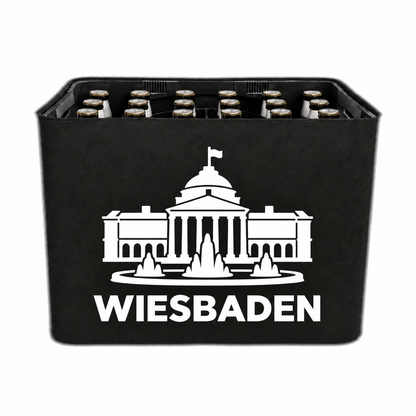 KistenBlende Wiesbaden Stadt Silhouette 2 auf Bierkasten