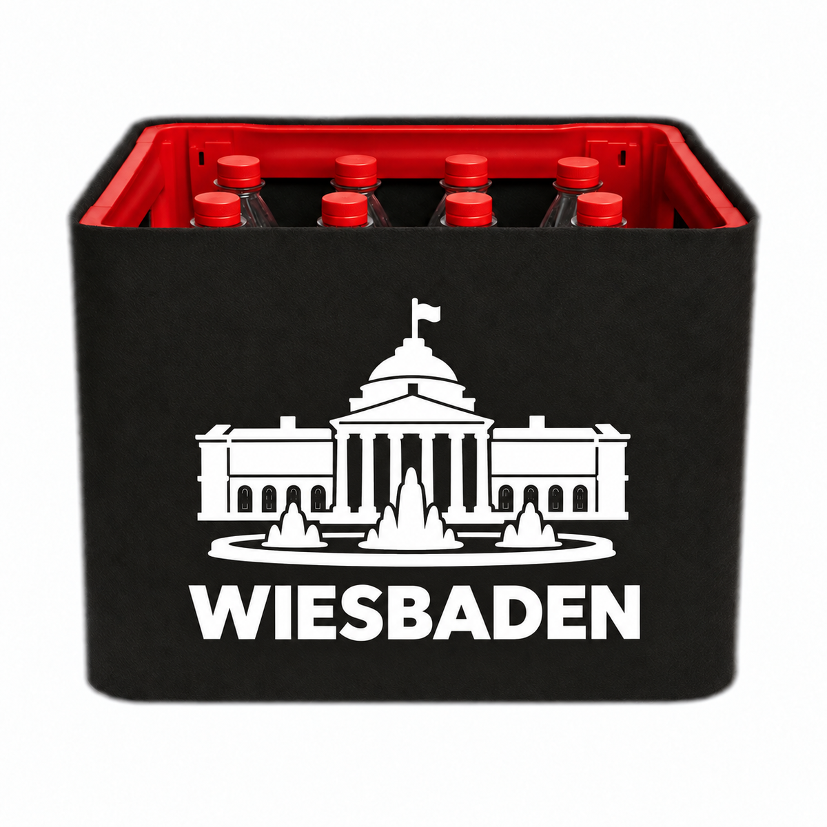 KistenBlende Wiesbaden Stadt Silhouette 2 auf Limonadenkiste PET