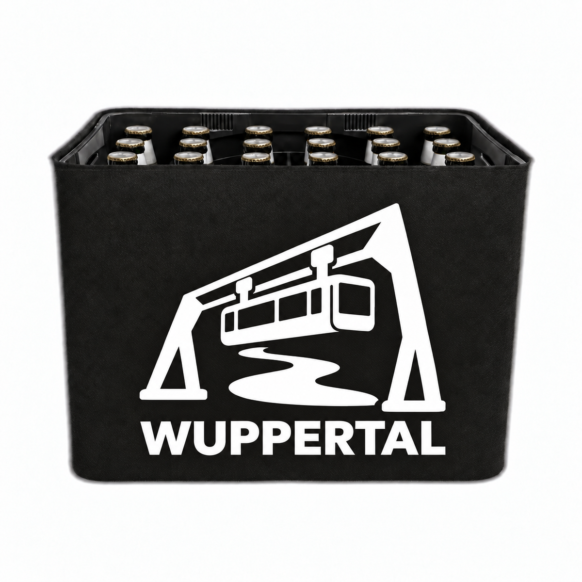 KistenBlende Wuppertal Stadt Silhouette 2 auf Bierkasten