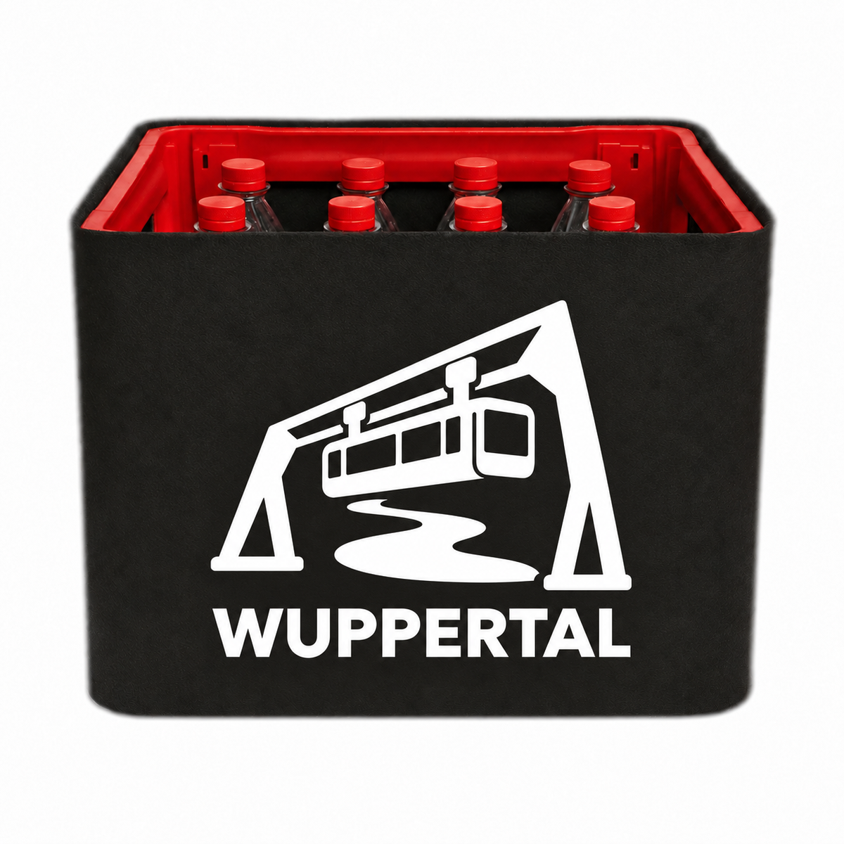 KistenBlende Wuppertal Stadt Silhouette 2 auf Limonadenkiste PET