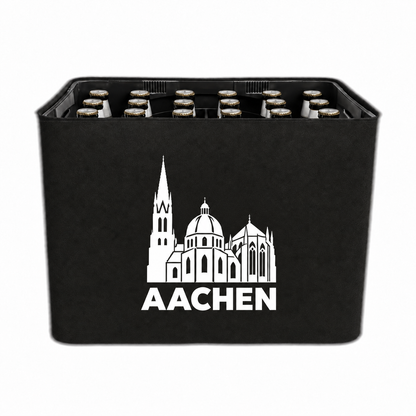 KistenBlende Aachen Stadt Silhouette auf Bierkasten
