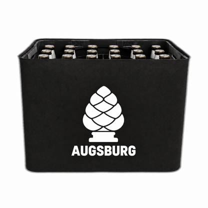 KistenBlende Augsburg Stadt Silhouette auf Bierkasten