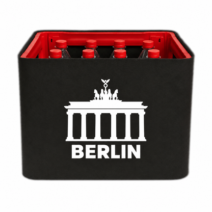 KistenBlende Berlin Stadt Silhouette auf Limonadenkiste PET