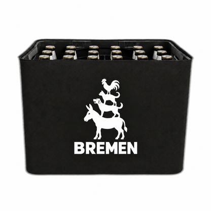 KistenBlende Bremen Stadt Silhouette auf Bierkasten