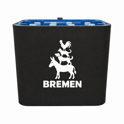 KistenBlende Bremen Stadt Silhouette auf Wasserkiste PET