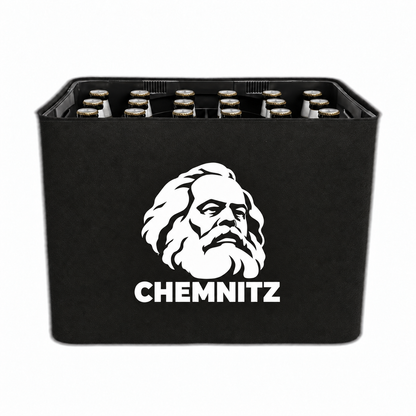 KistenBlende Chemnitz Stadt Silhouette auf Bierkasten