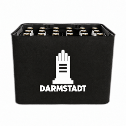 KistenBlende Darmstadt Stadt Silhouette auf Bierkasten