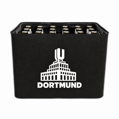 KistenBlende Dortmund Stadt Silhouette auf Bierkasten