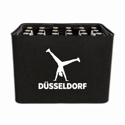 KistenBlende Düsseldorf Stadt Silhouette auf Bierkasten